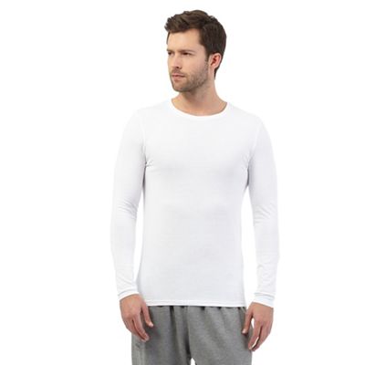 The Collection Big and tall pack of two white long sleeved t-shirts